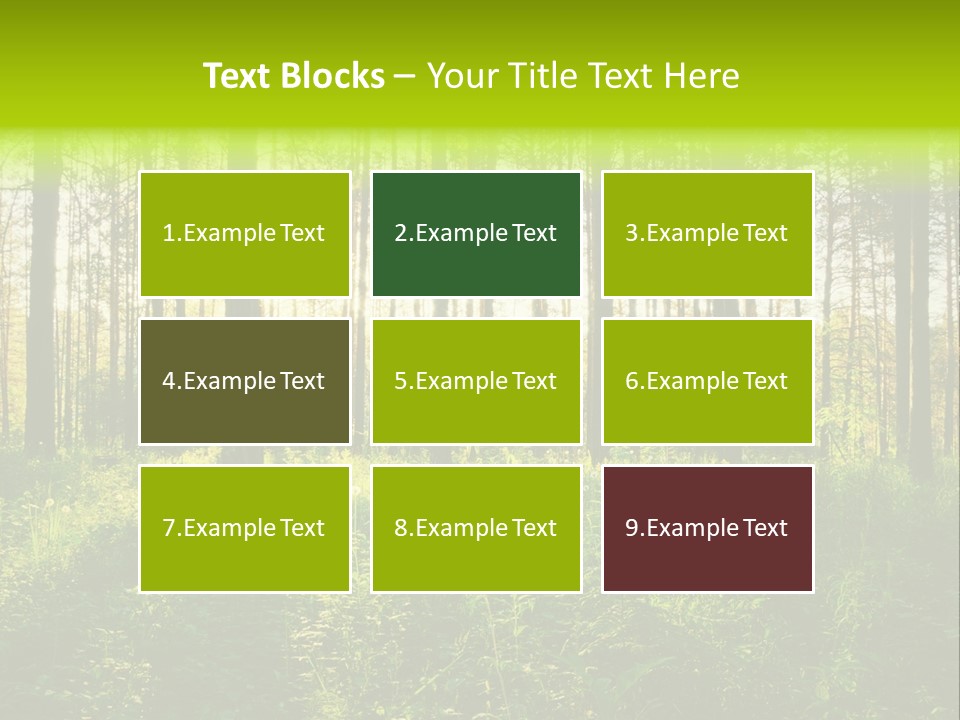 Forest Branch Leaves PowerPoint Template