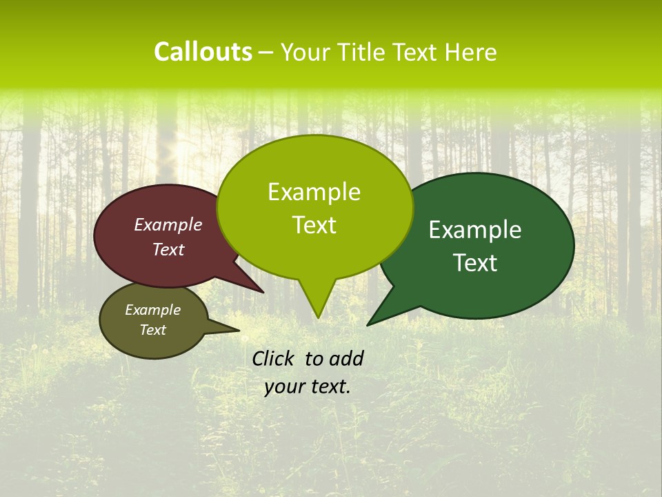 Forest Branch Leaves PowerPoint Template