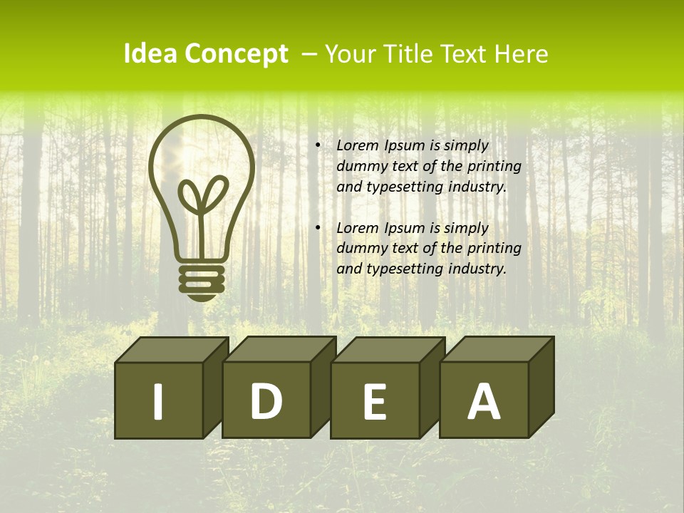 Forest Branch Leaves PowerPoint Template