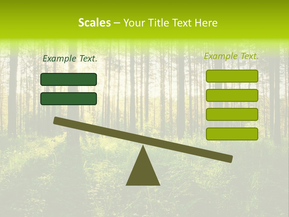 Forest Branch Leaves PowerPoint Template
