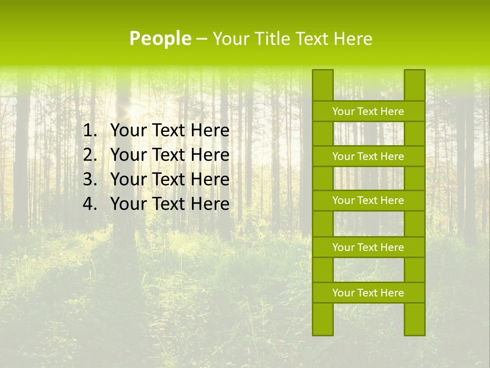 Forest Branch Leaves PowerPoint Template