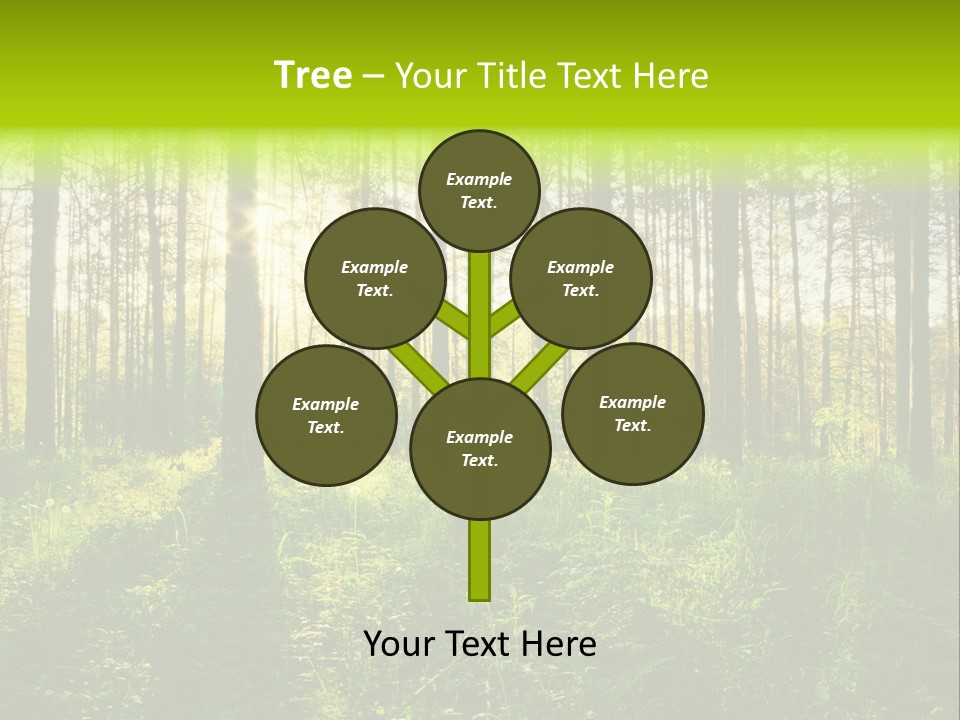 Forest Branch Leaves PowerPoint Template