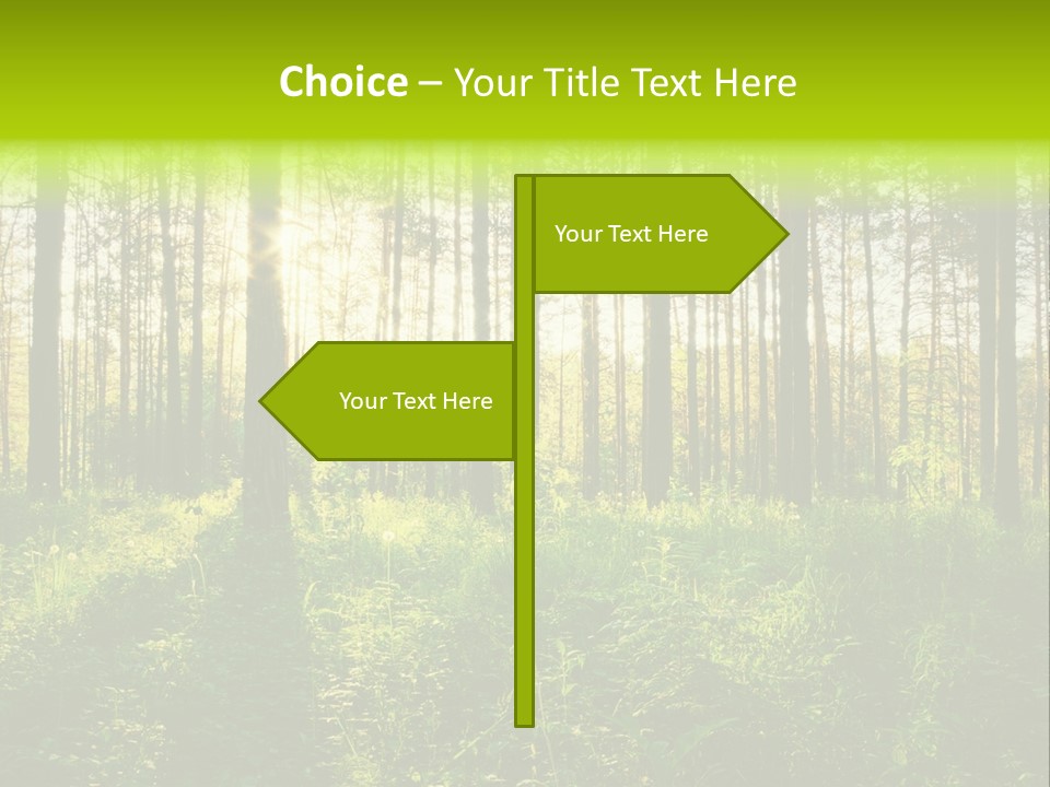 Forest Branch Leaves PowerPoint Template