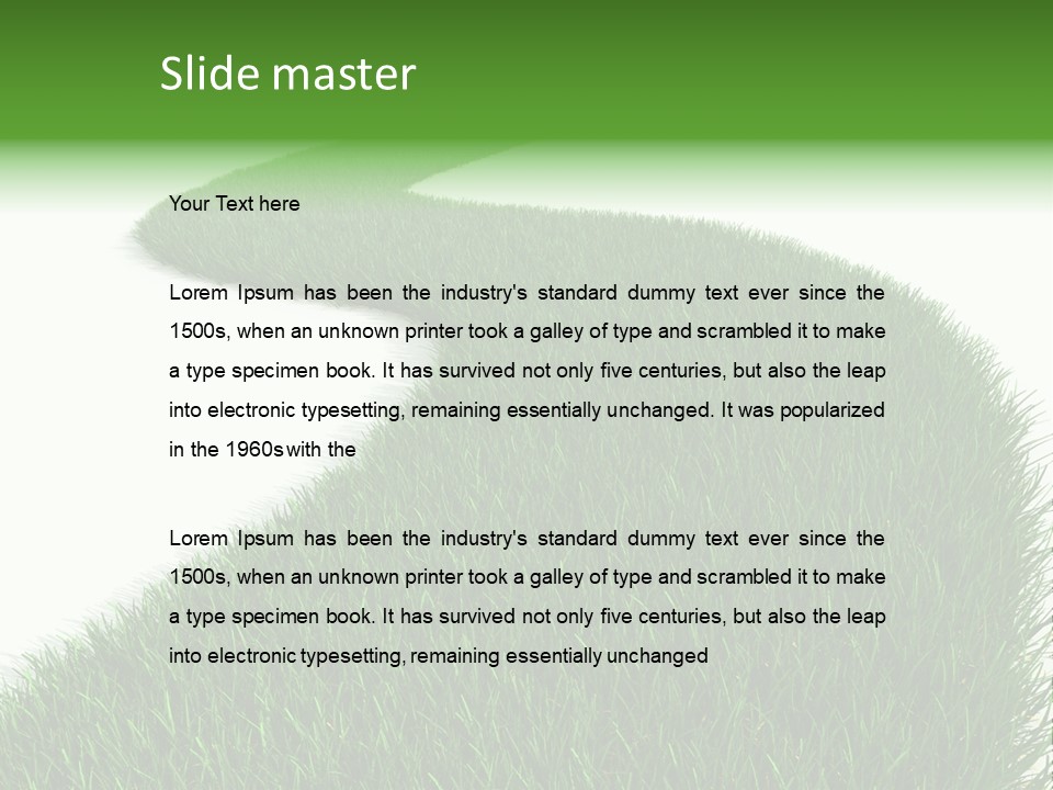 Grass Corridor Ecology PowerPoint Template