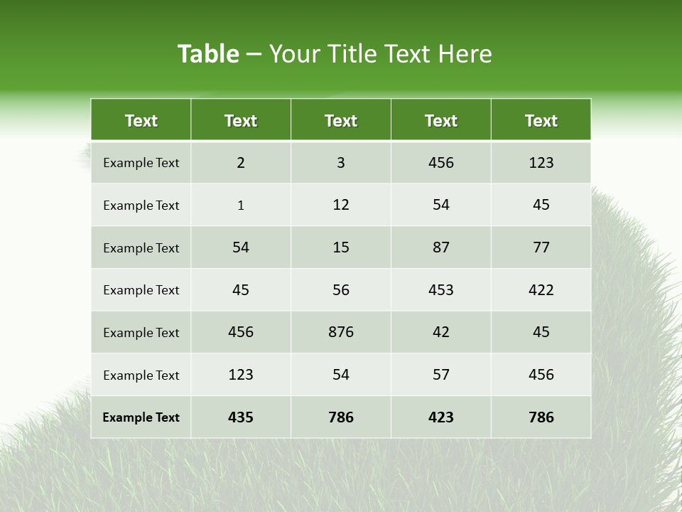 Grass Corridor Ecology PowerPoint Template