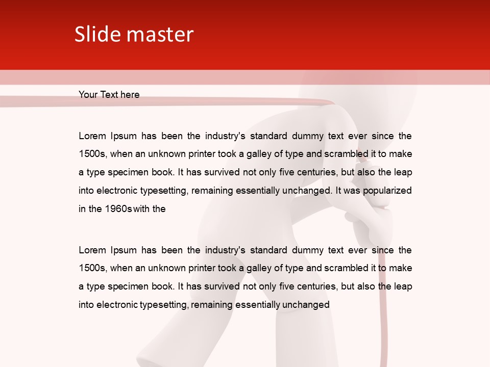 Caucasian Men Worker PowerPoint Template