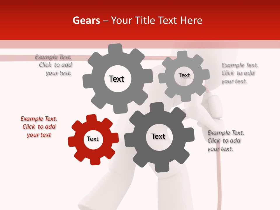 Caucasian Men Worker PowerPoint Template