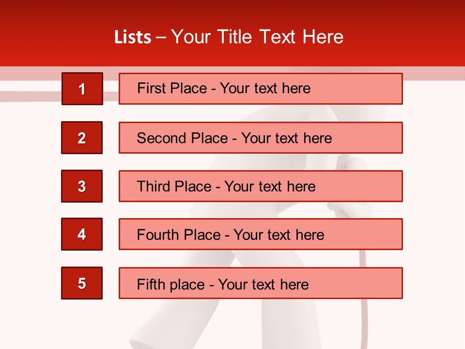 Caucasian Men Worker PowerPoint Template