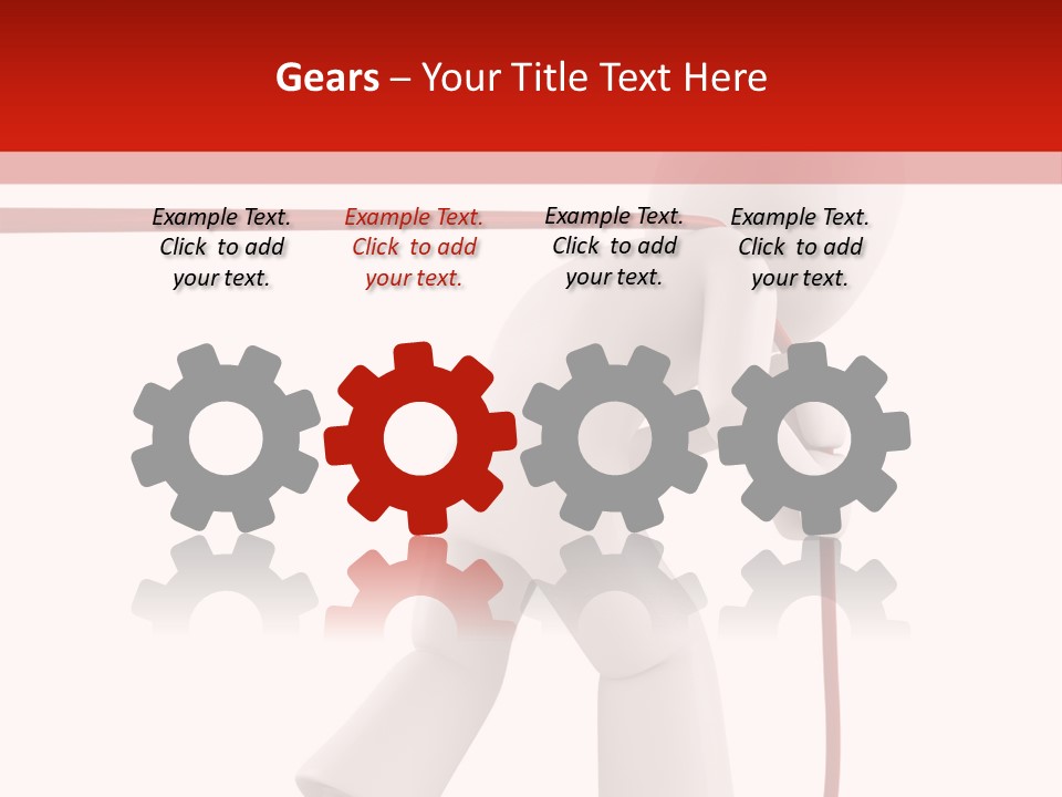 Caucasian Men Worker PowerPoint Template