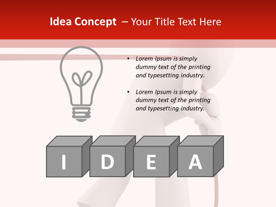Caucasian Men Worker PowerPoint Template