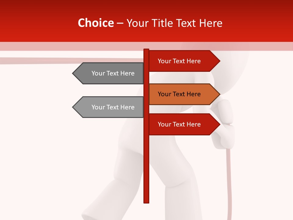 Caucasian Men Worker PowerPoint Template