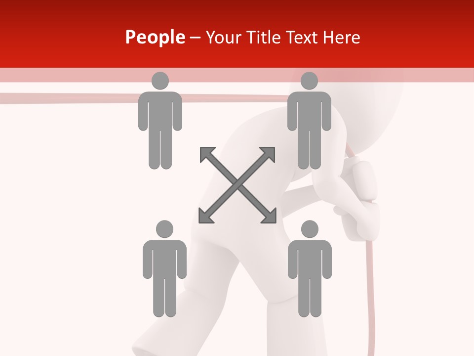 Caucasian Men Worker PowerPoint Template