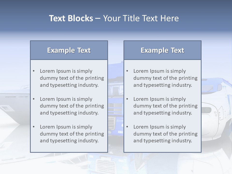 Button Car Idea PowerPoint Template