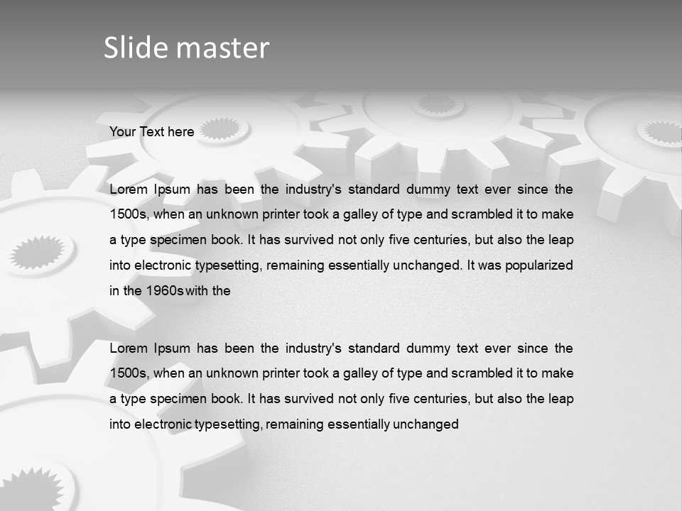 Equipment Geometric Development PowerPoint Template