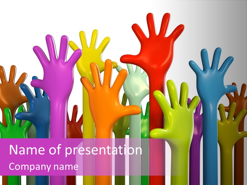 Volunteers Unity Colourful PowerPoint Template