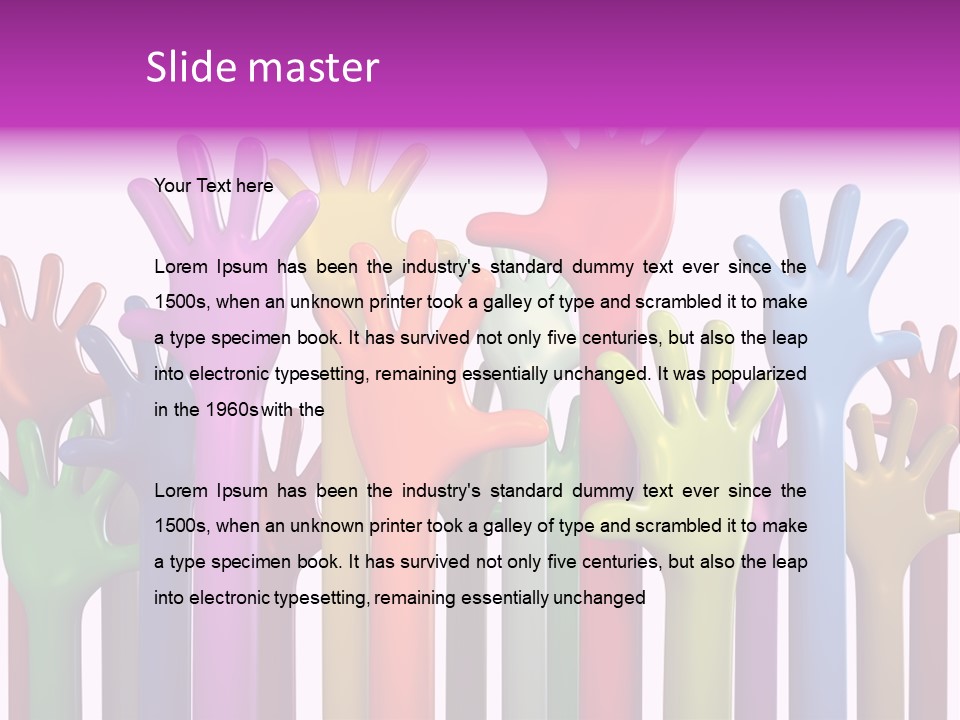 Volunteers Unity Colourful PowerPoint Template