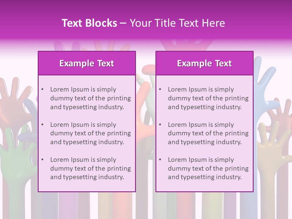 Volunteers Unity Colourful PowerPoint Template