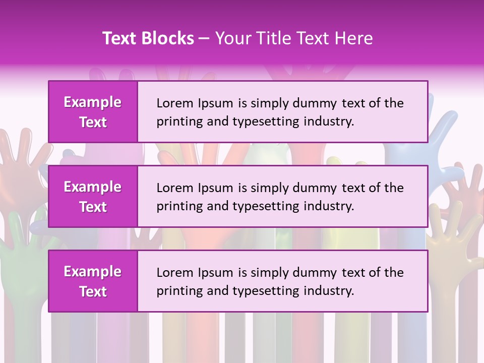 Volunteers Unity Colourful PowerPoint Template