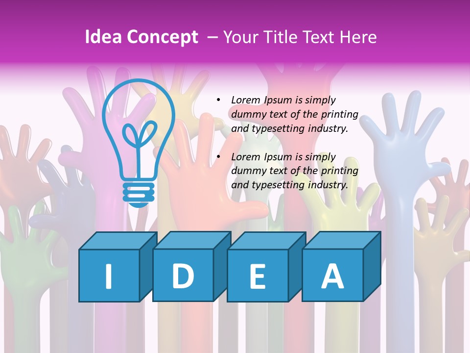 Volunteers Unity Colourful PowerPoint Template