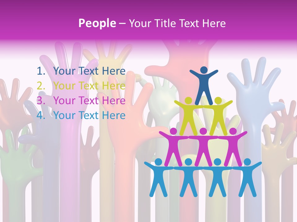 Volunteers Unity Colourful PowerPoint Template