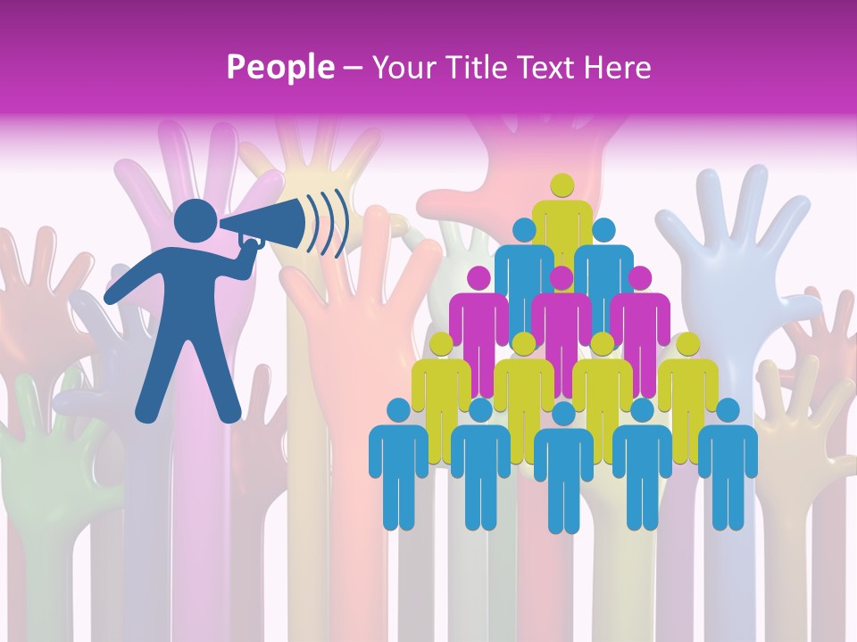 Volunteers Unity Colourful PowerPoint Template