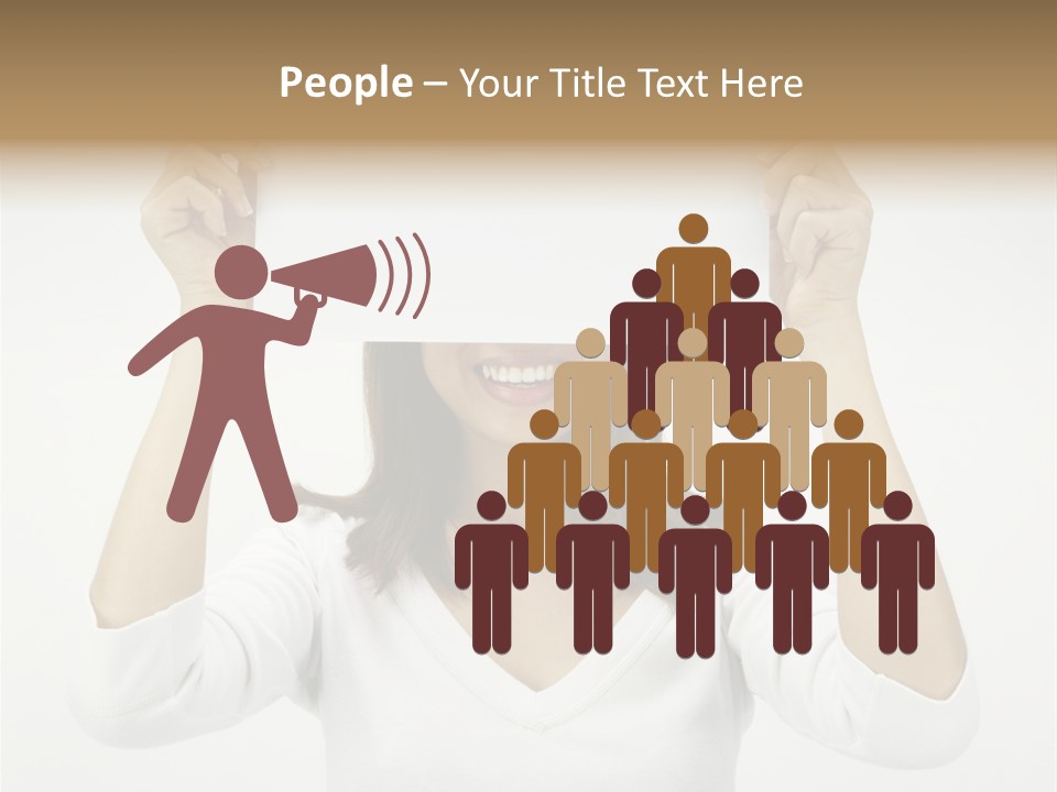 Copy Head Hands PowerPoint Template
