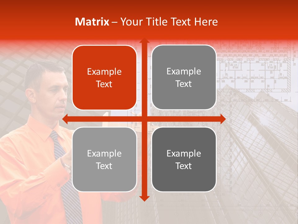 Shirt Businessman Tower PowerPoint Template