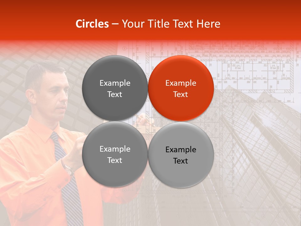 Shirt Businessman Tower PowerPoint Template