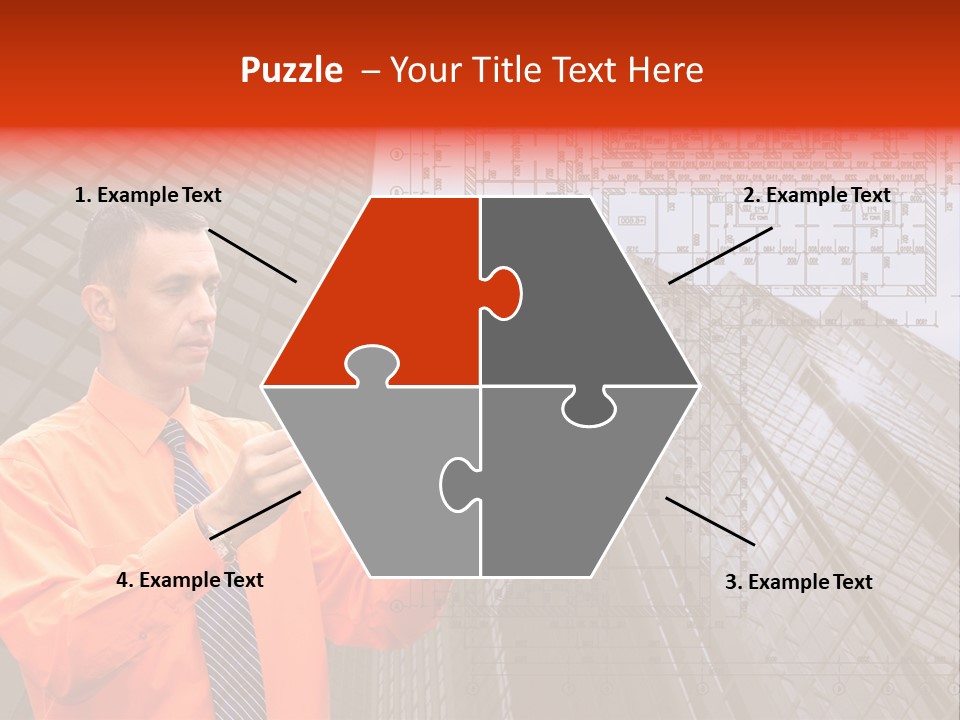 Shirt Businessman Tower PowerPoint Template