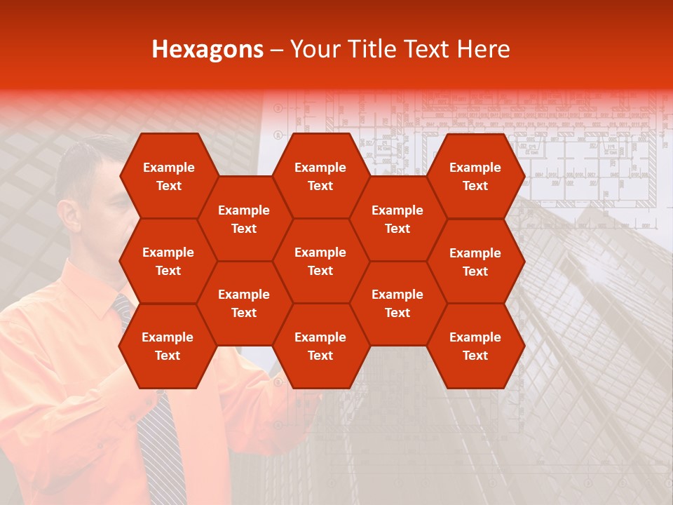 Shirt Businessman Tower PowerPoint Template