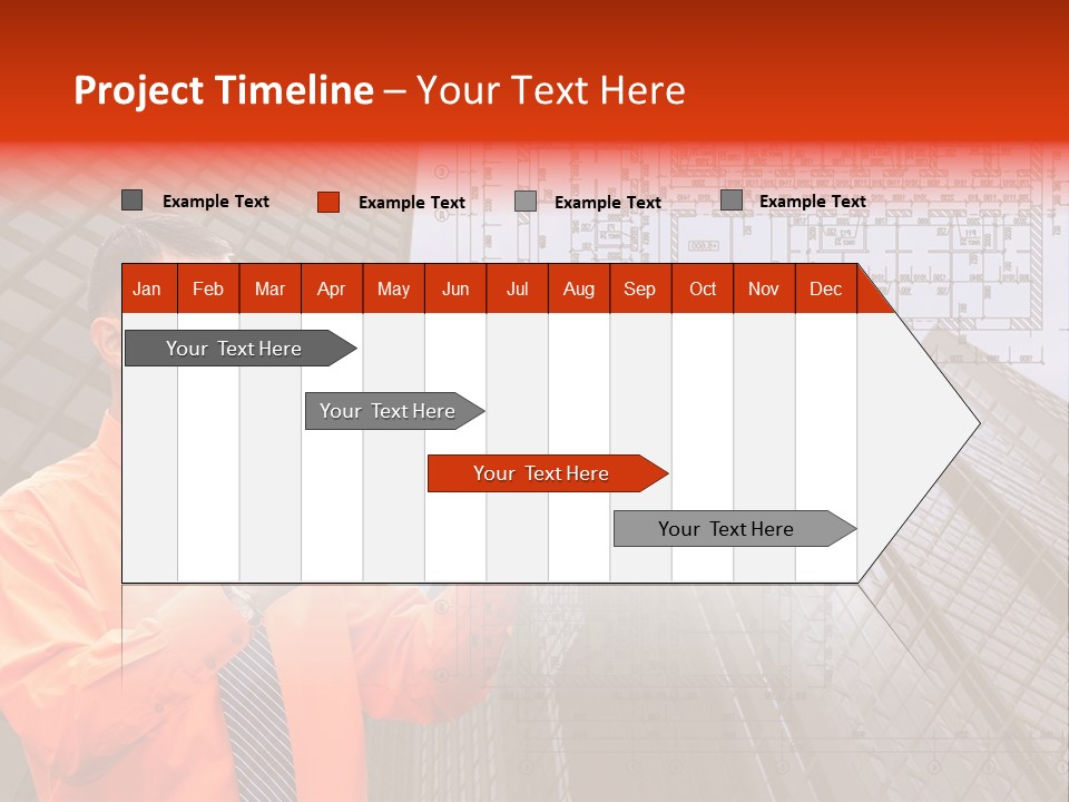 Shirt Businessman Tower PowerPoint Template