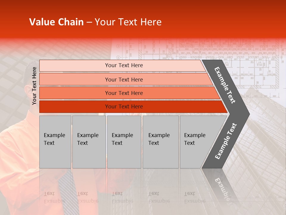 Shirt Businessman Tower PowerPoint Template