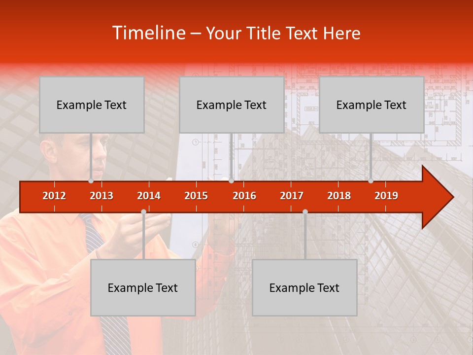 Shirt Businessman Tower PowerPoint Template