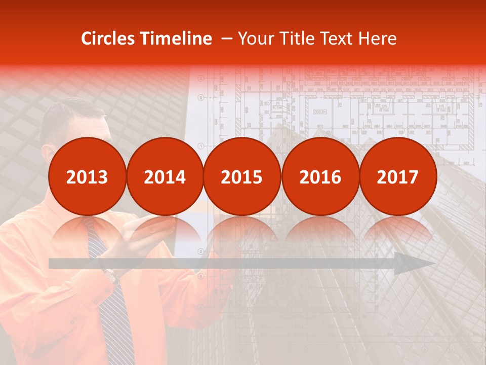 Shirt Businessman Tower PowerPoint Template