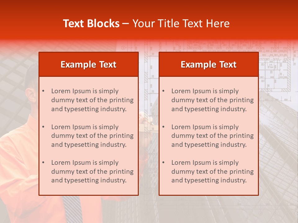 Shirt Businessman Tower PowerPoint Template