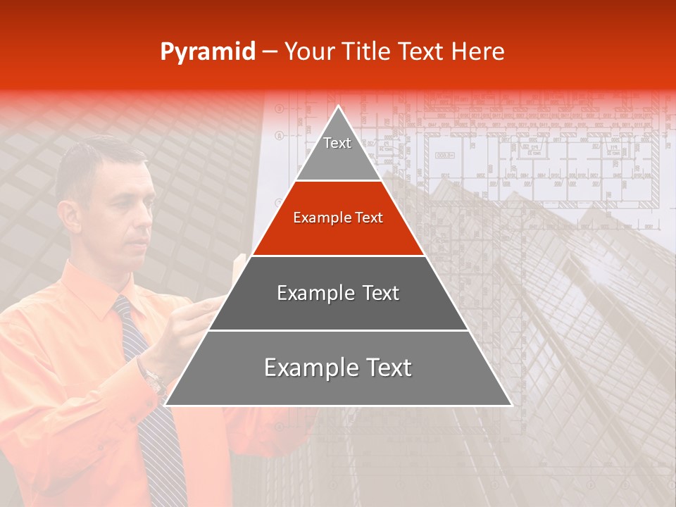 Shirt Businessman Tower PowerPoint Template