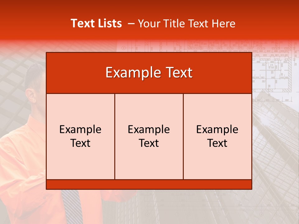 Shirt Businessman Tower PowerPoint Template