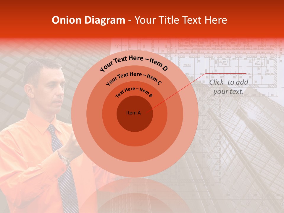 Shirt Businessman Tower PowerPoint Template