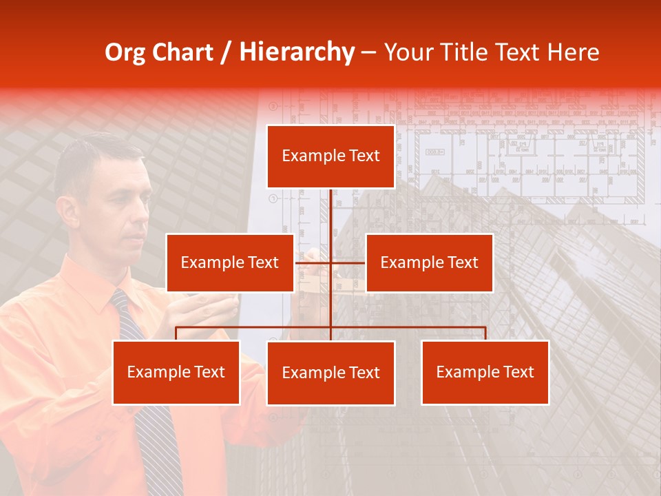 Shirt Businessman Tower PowerPoint Template