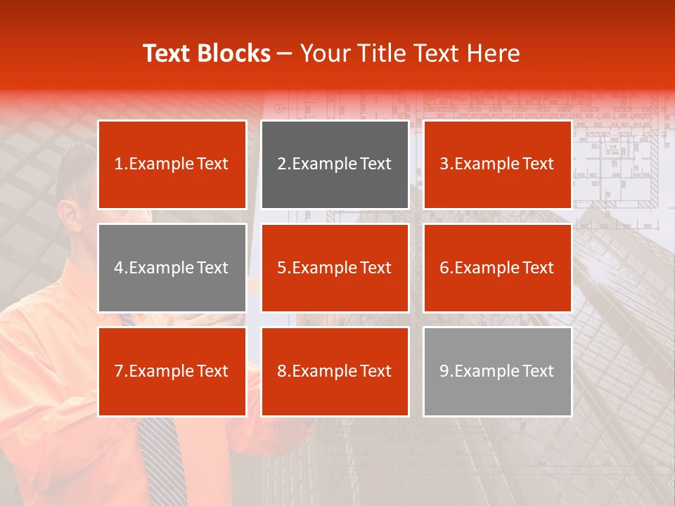 Shirt Businessman Tower PowerPoint Template