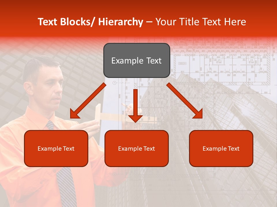 Shirt Businessman Tower PowerPoint Template