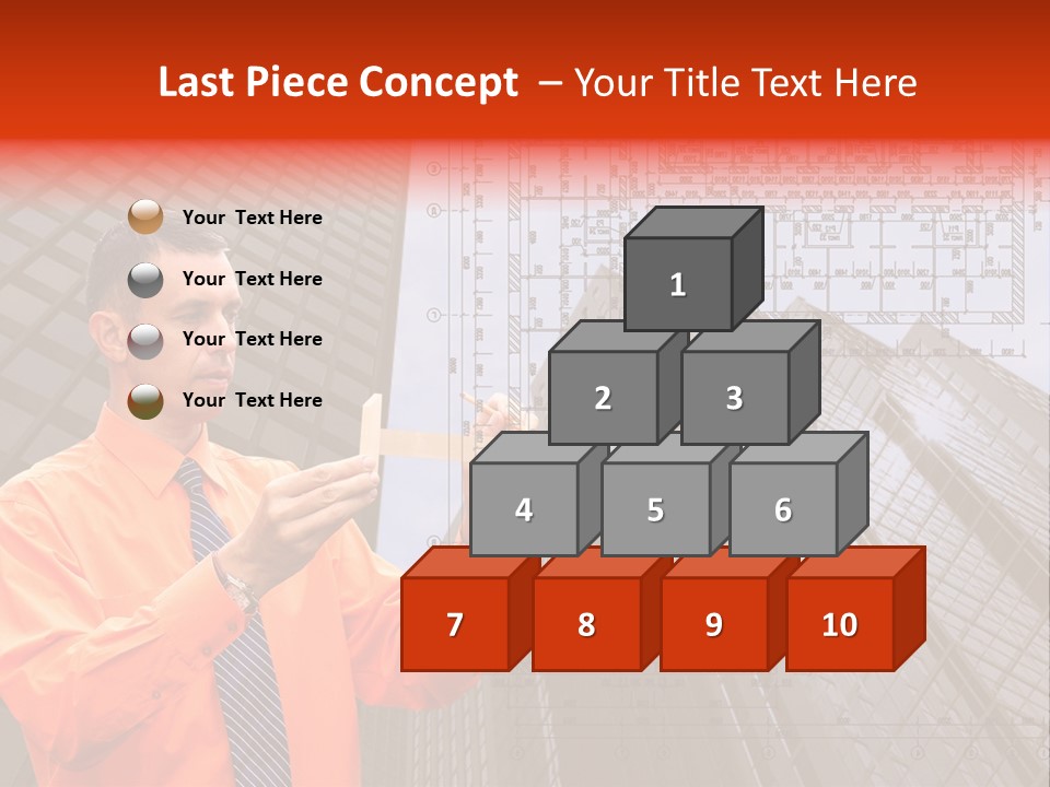 Shirt Businessman Tower PowerPoint Template