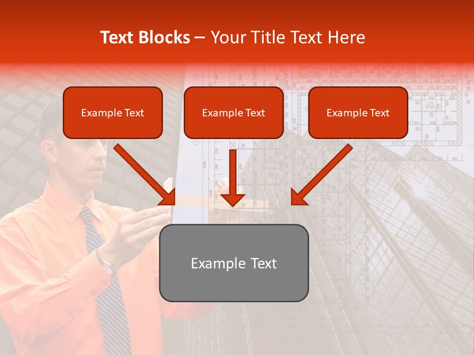 Shirt Businessman Tower PowerPoint Template
