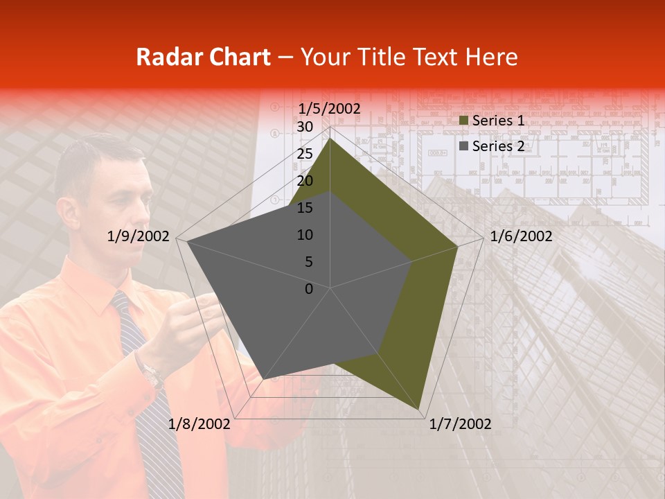 Shirt Businessman Tower PowerPoint Template