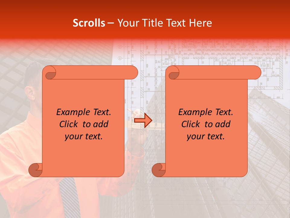 Shirt Businessman Tower PowerPoint Template