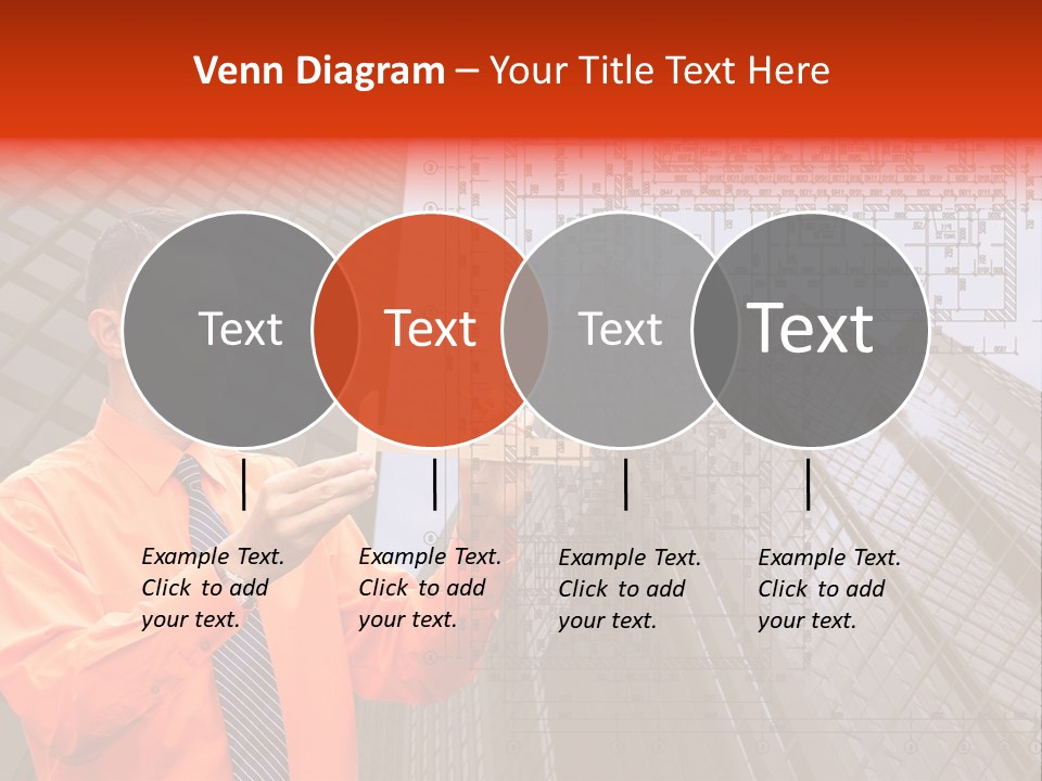 Shirt Businessman Tower PowerPoint Template