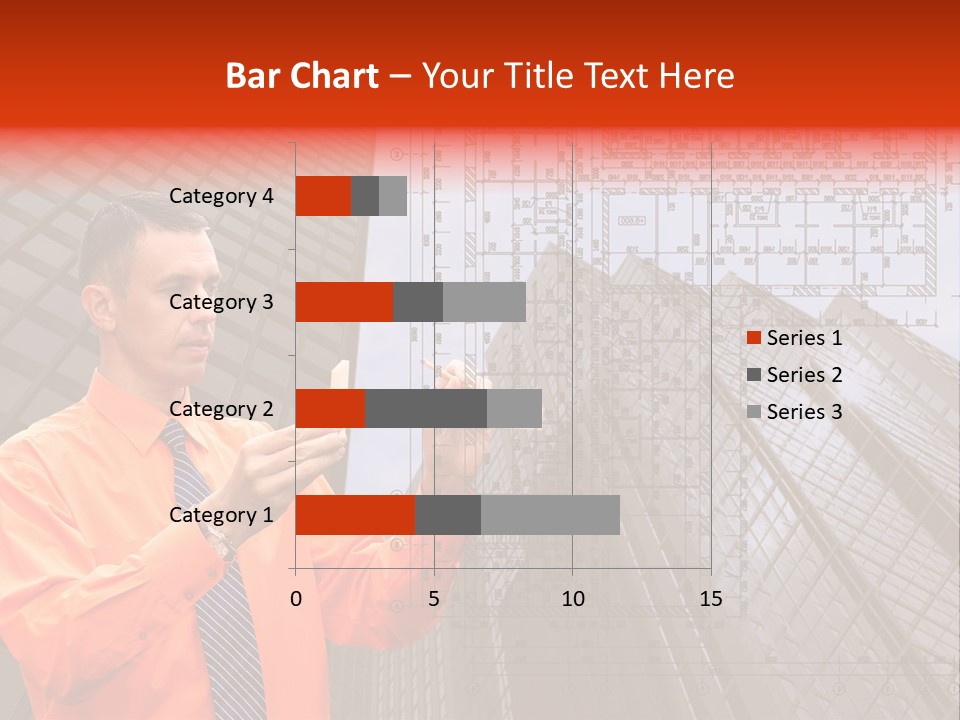 Shirt Businessman Tower PowerPoint Template