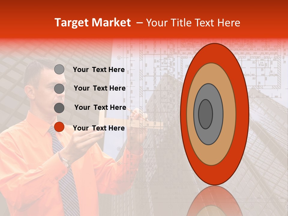 Shirt Businessman Tower PowerPoint Template