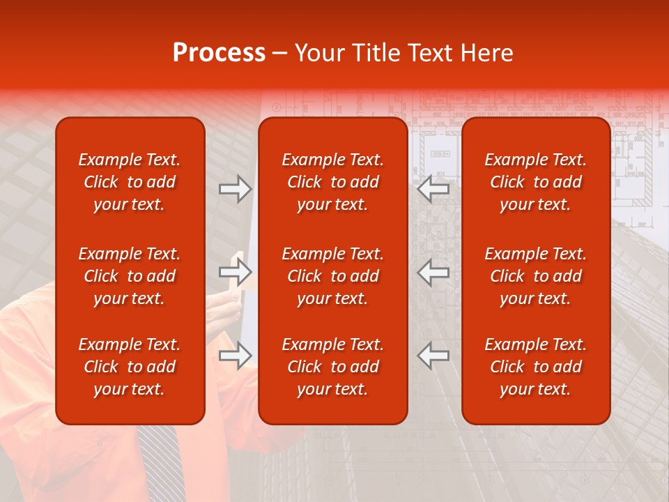 Shirt Businessman Tower PowerPoint Template