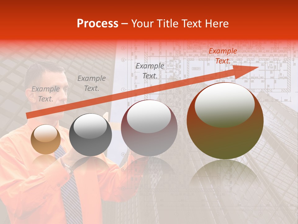 Shirt Businessman Tower PowerPoint Template